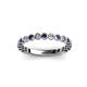 2 - Ashlyn 1.80 mm Blue Sapphire and Diamond 3/4 Eternity Band 
