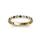 2 - Ashlyn 1.80 mm Blue Sapphire and Diamond 3/4 Eternity Band 