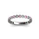 2 - Ashlyn 1.80 mm Pink Tourmaline and Diamond 3/4 Eternity Band 