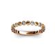 2 - Ashlyn 1.80 mm Citrine and Diamond 3/4 Eternity Band 