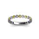 2 - Ashlyn 1.80 mm Yellow Sapphire and Diamond 3/4 Eternity Band 