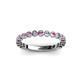 2 - Ashlyn 1.80 mm Pink Sapphire and Lab Grown Diamond 3/4 Eternity Band 