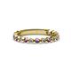 1 - Ashlyn 1.80 mm Amethyst and Lab Grown Diamond 3/4 Eternity Band 