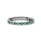 1 - Ashlyn 1.80 mm Emerald and Lab Grown Diamond 3/4 Eternity Band 