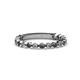 1 - Ashlyn 1.80 mm Black Diamond and Lab Grown Diamond 3/4 Eternity Band 