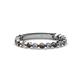1 - Ashlyn 1.80 mm Smoky Quartz and Lab Grown Diamond 3/4 Eternity Band 