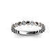 2 - Ashlyn 1.80 mm Smoky Quartz and Lab Grown Diamond 3/4 Eternity Band 