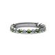 1 - Ashlyn 1.80 mm Green Garnet and Lab Grown Diamond 3/4 Eternity Band 