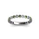 2 - Ashlyn 1.80 mm Green Garnet and Lab Grown Diamond 3/4 Eternity Band 