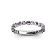 2 - Ashlyn 1.80 mm Amethyst and Lab Grown Diamond 3/4 Eternity Band 