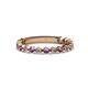1 - Ashlyn 1.80 mm Amethyst and Lab Grown Diamond 3/4 Eternity Band 