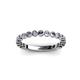 2 - Ashlyn 1.80 mm Iolite and Lab Grown Diamond 3/4 Eternity Band 
