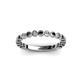 2 - Ashlyn 1.80 mm Black Diamond and Lab Grown Diamond 3/4 Eternity Band 
