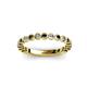 2 - Ashlyn 1.80 mm Black Diamond and Lab Grown Diamond 3/4 Eternity Band 