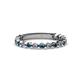 1 - Ashlyn 1.80 mm Blue Diamond and Lab Grown Diamond 3/4 Eternity Band 