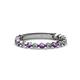 1 - Ashlyn 1.80 mm Amethyst and Lab Grown Diamond 3/4 Eternity Band 