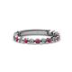 1 - Ashlyn 1.80 mm Ruby and Lab Grown Diamond 3/4 Eternity Band 