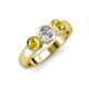 3 - Naava Yellow Sapphire and Lab Grown Diamond Three Stone Engagement Ring 