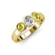 3 - Naava Yellow Diamond and White Lab Grown Diamond Three Stone Engagement Ring 