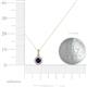 4 - Azaria Blue Sapphire and Diamond Halo Pendant 