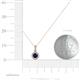 4 - Azaria Blue Sapphire and Diamond Halo Pendant 