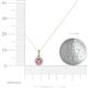 4 - Azaria Pink Sapphire and Diamond Halo Pendant 