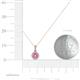 4 - Azaria Pink Sapphire and Diamond Halo Pendant 