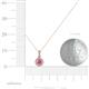 4 - Azaria Pink Tourmaline and Diamond Halo Pendant 