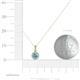 4 - Azaria Blue Topaz and Diamond Halo Pendant 