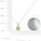 4 - Azaria Yellow Sapphire and Diamond Halo Pendant 