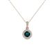 1 - Azaria London Blue Topaz and Diamond Halo Pendant 