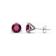 1 - Pema 5mm (1.00 ctw) Rhodolite Garnet Martini Solitaire Stud Earrings 