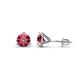 1 - Pema 5mm (0.80 ctw) Pink Tourmaline Martini Solitaire Stud Earrings 