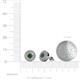4 - Eryn Diamond and Lab Created Alexandrite Double Halo Stud Earrings 