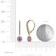 3 - Ava Amethyst and Diamond Halo Dangling Earrings 