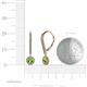 3 - Ava Peridot and Diamond Halo Dangling Earrings 