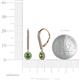 3 - Ava Green Garnet and Diamond Halo Dangling Earrings 