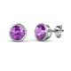 1 - Carys Amethyst (5mm) Solitaire Stud Earrings 