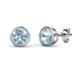 1 - Carys Aquamarine (5mm) Solitaire Stud Earrings 