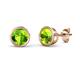 1 - Carys Peridot (5mm) Solitaire Stud Earrings 