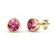 1 - Carys Pink Tourmaline (5mm) Solitaire Stud Earrings 