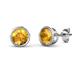 1 - Carys Citrine (5mm) Solitaire Stud Earrings 
