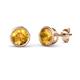 1 - Carys Citrine (5mm) Solitaire Stud Earrings 