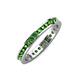 4 - Celina 2.00 mm Round Green Garnet Eternity Band 