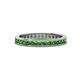 1 - Celina 2.00 mm Round Green Garnet Eternity Band 