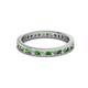 2 - Celina 2.00 mm Round Green Garnet and Diamond Eternity Band 