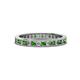 1 - Celina 2.00 mm Round Green Garnet and Lab Grown Diamond Eternity Band 