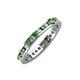 3 - Celina 2.00 mm Round Green Garnet and Lab Grown Diamond Eternity Band 