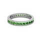 3 - Celina 2.40 mm Round Green Garnet Eternity Band 