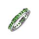 4 - Celina 2.40 mm Round Green Garnet Eternity Band 